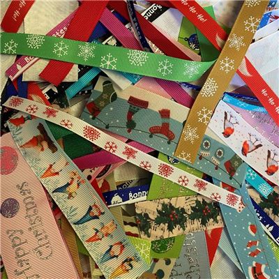 Scrap Bags of Christmas Ribbon